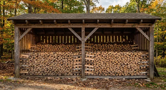 Укладка дров в Колпине, улица Лесная, 9